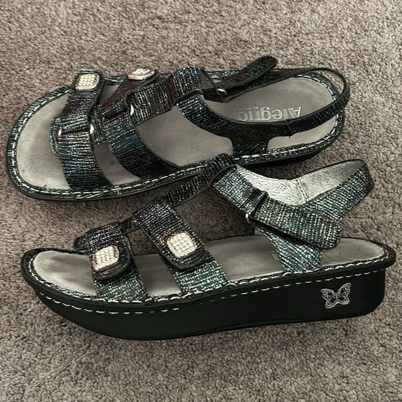 Alegria Kleo Glimmer Glam Sandles Size 39 - Picture 2 of 6